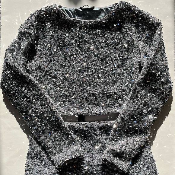 Silver Mini Skirt and Top - Picture 2 of 5